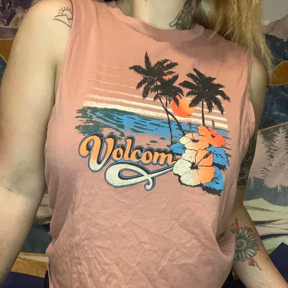 Pink Volcom Tank Top - Picture 2 of 4